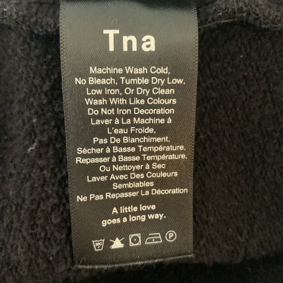 Aritzia TNA The Iconic Track Suit Black w/ Red White & Blue Stripe Size XS - Picture 7 of 8